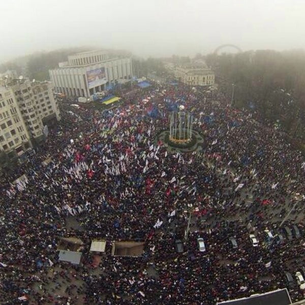 Photo taken at Євромайдан by Vadym K. on 11/24/2013