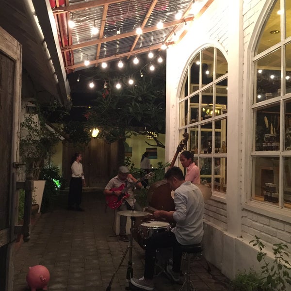 One of my favourite Italian restaurants in Bali. Romantic ambience. Book a table outside. They have a live band playing smooth jazz on weekend nights.