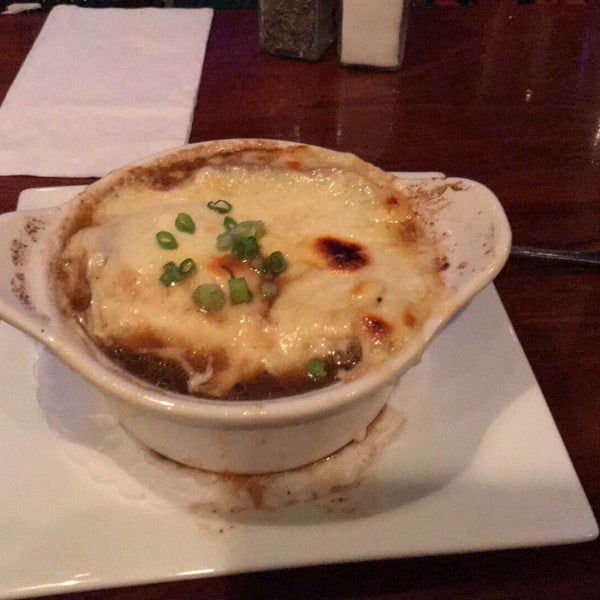 The onion soup is amazing. Actually everything is great!