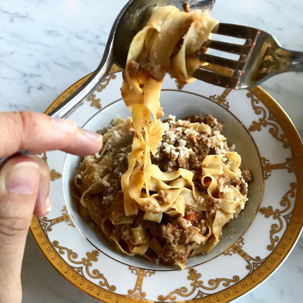 Tagliatelle bolognese you only wish your grandma made. Grilled meats that make you cry they're so good.