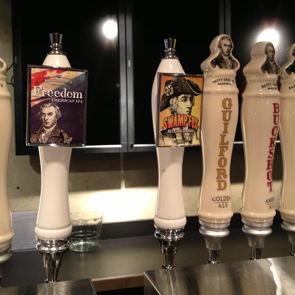Check out 6 of Natty Greene’s locally brewed beers on tap, including 1 seasonal brew.