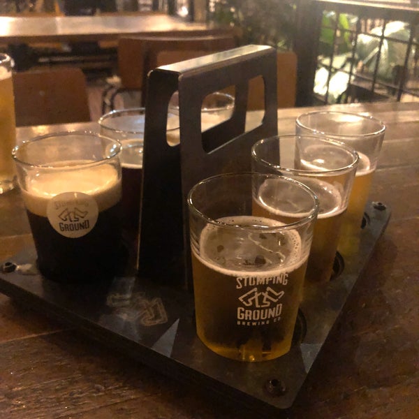 Photo taken at Stomping Ground Brewery &amp; Beer Hall by Betty on 3/1/2020