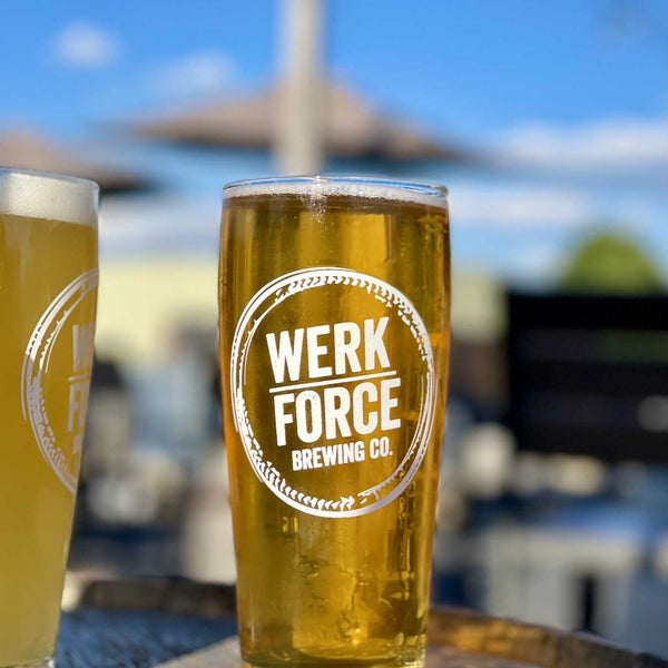 Photo taken at Werk Force Brewing Co. by Tom N. on 9/10/2022
