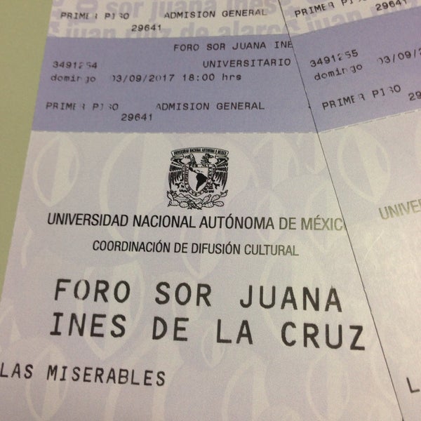Foto diambil di Foro Sor Juana Inés de la Cruz, Teatro UNAM oleh Jesús O. pada 9/4/2017