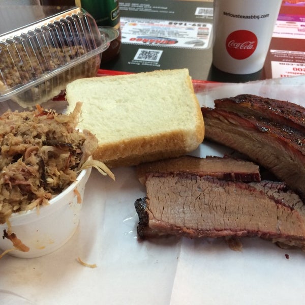 Photo taken at Serious Texas Bar-B-Q by Timothy on 5/14/2014