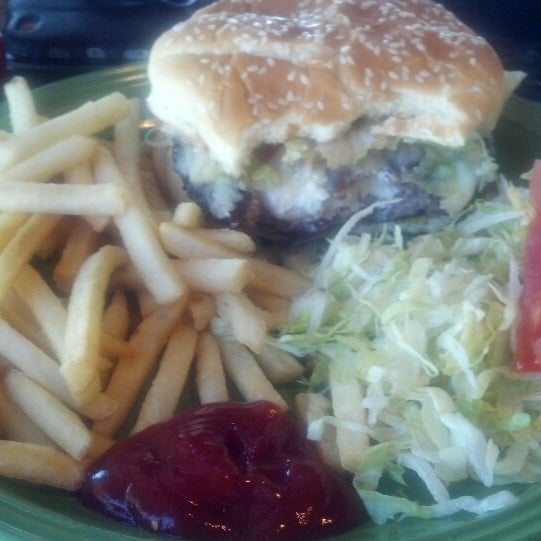 Jalapeño cream cheese stuffed burger. Oh how I've missed them. To die for. So glad to be back in Parker!