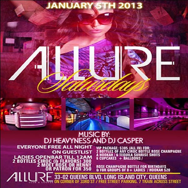 Photo taken at Club Allure NYC by DJCASPERNYC .. on 1/2/2013