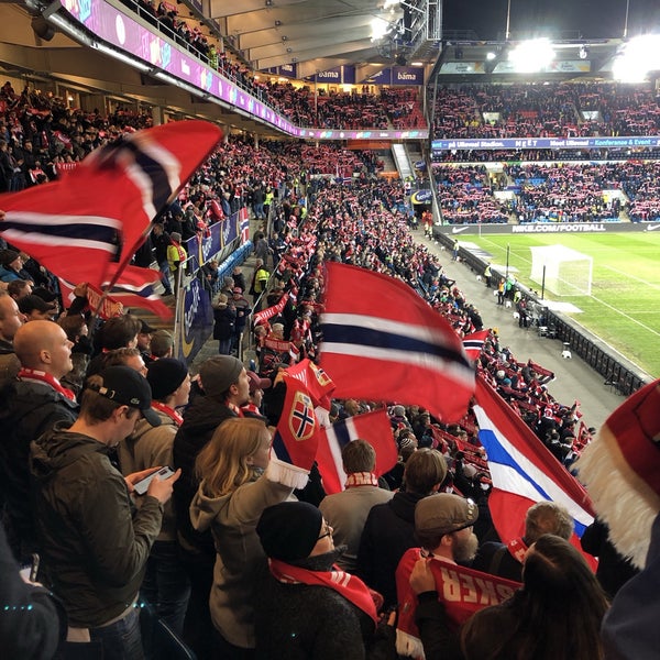 Photo taken at Ullevaal Stadion by Ivar H. on 3/27/2019
