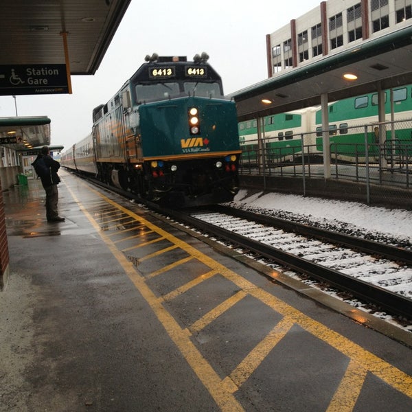 When you go to the station. When you go to the station