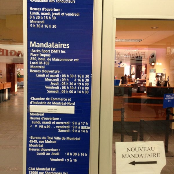 Saaq Saint Leonard 7305 Bd Langelier