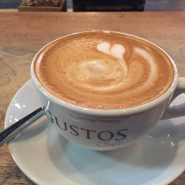 Photo taken at Gustos Coffee Co. by Ana Marie on 1/18/2016