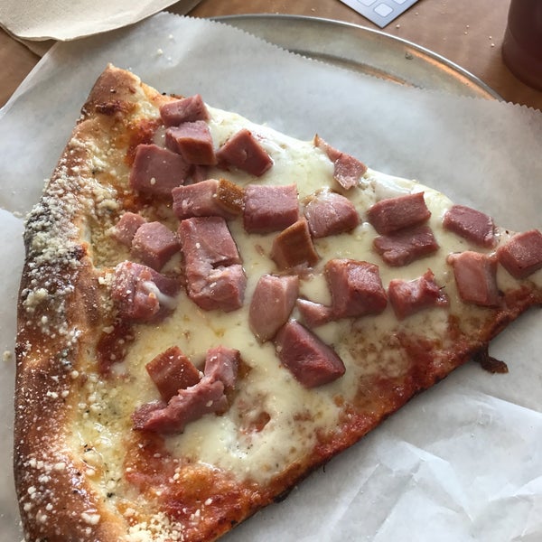 My husband got sick after eating slice of pizza with bacon. No thank you never again.