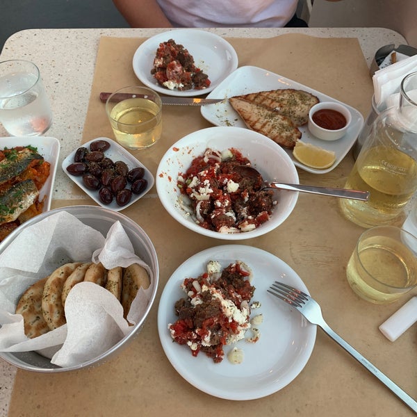 The food was amazing. It’s more of a sharing experience so get a few of them. The staff was so friendly and accommodating! Must go while in Oia even though it’s not in the very centre.