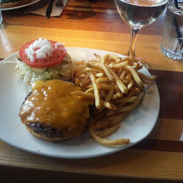 Enjoyed the cheese burger and fries