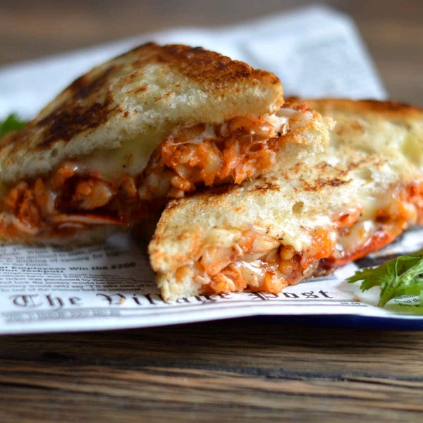 The grilled cheese with Maine lobster, white cheddar and red chili flakes is a delicious, more affordable alternative to the lobster sliders.