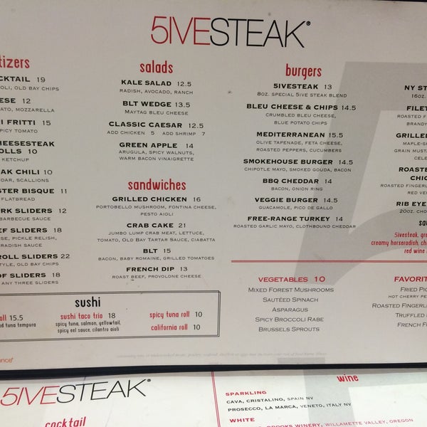 Photo taken at 5IVE STEAK by May Co on 4/8/2015