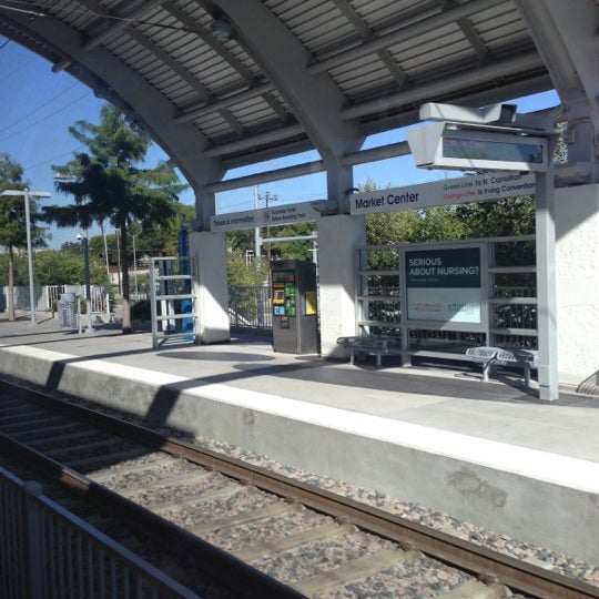 Photo taken at Market Center Station (DART Rail) by Pam V. on 10/19/2012