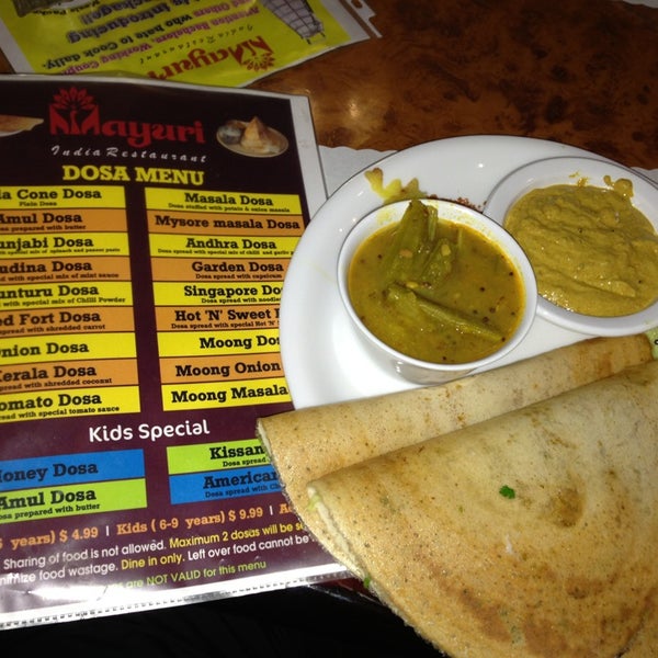 Photo taken at Mayuri India Restaurant by Kar2 on 3/8/2013