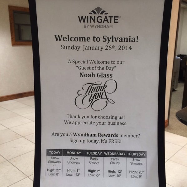 รูปภาพถ่ายที่ Wingate by Wyndham Sylvania/Toledo โดย Noah G. เมื่อ 1/27/2014