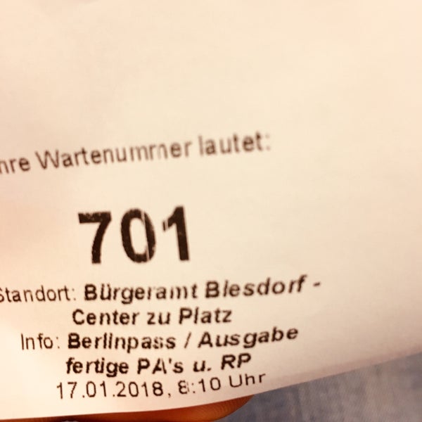 Bürgeramt BiesdorfCenter AltBiesdorf Elsterwerdaer Platz 3