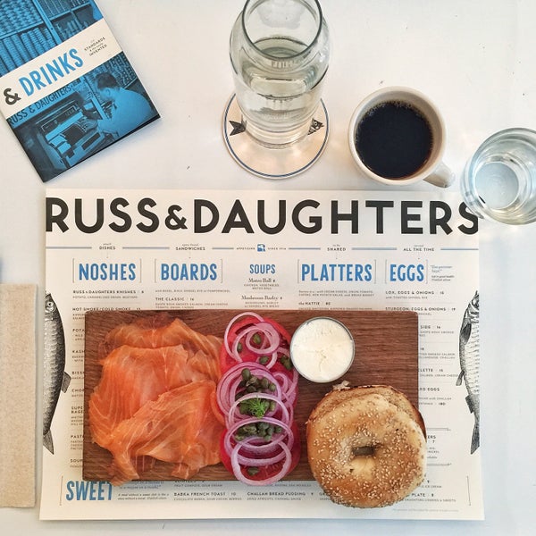 Photo taken at Russ &amp; Daughters Café by JW on 1/29/2015