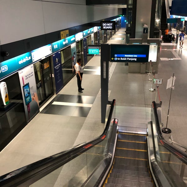 Photo taken at Expo MRT Interchange (CG1/DT35) by Earth S. on 7/8/2019