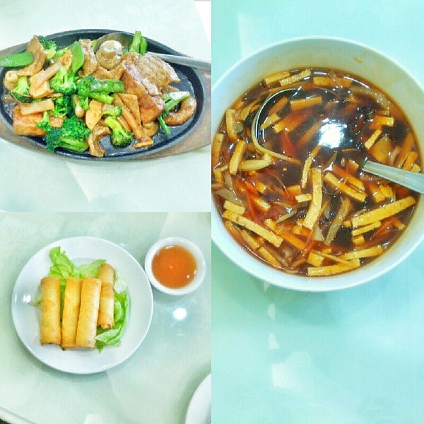 Web vegetarian chinese restaurant featuring an extensive menu consisting of flavorful and saucy dishes, and an assortment of imitation meats. Happy Family Restaurant Monterey Park, CA