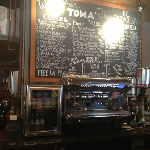 Great coffee, latte art, and friendly barista! Sit at the coffee bar.