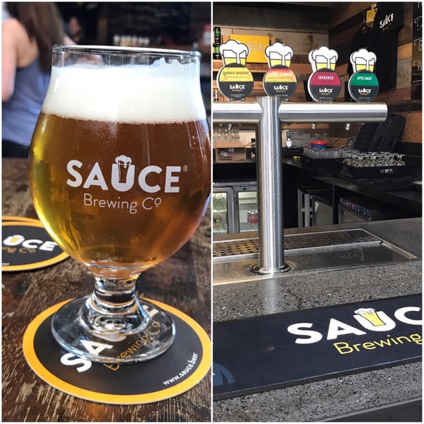 Photo taken at Sauce Brewing Co by Greg H. on 2/3/2019