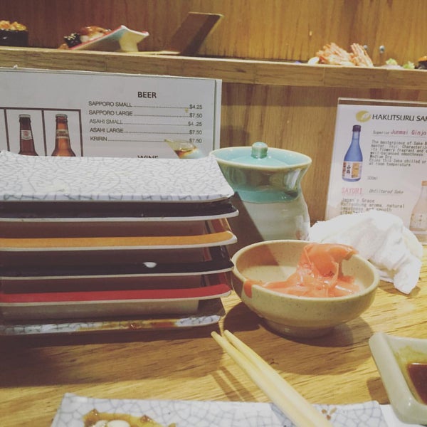 Photo taken at Isobune Sushi by Joie T. on 8/30/2015