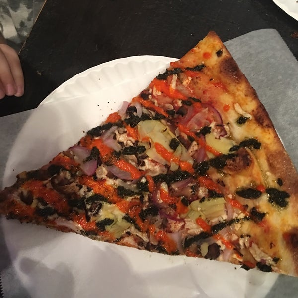 Great vegan pizza slices