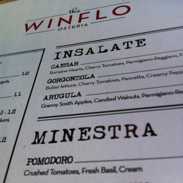 Photo taken at Winflo Osteria by Beth P. on 2/23/2013