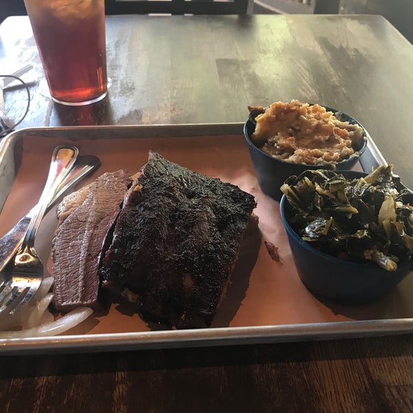 Come for the BBQ, Bourbon but stay for everything else. Everyone is very friendly and helpful. There are 4-5 different sauces at your table and the portions are large. The bar is very well stocked.