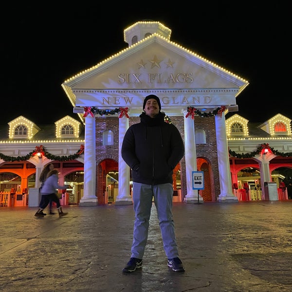 Photo taken at Six Flags New England by Gustavo R. on 12/1/2019
