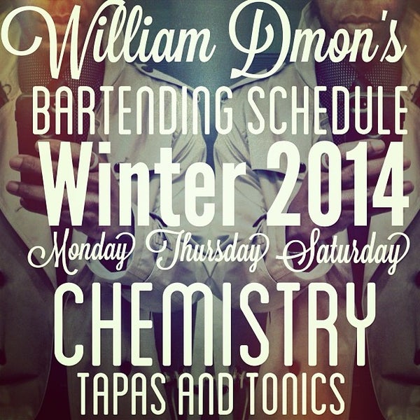 Foto diambil di Chemistry Tapas &amp; Tonics oleh william d. pada 1/15/2014