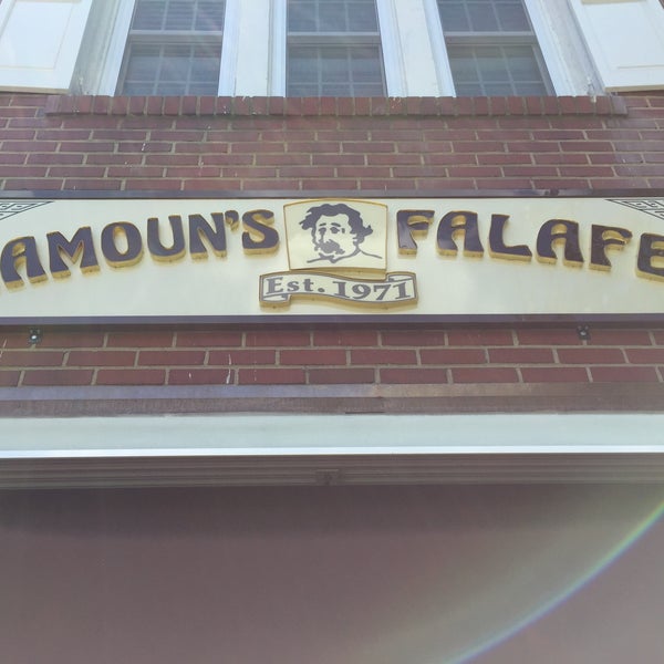 Photo taken at Mamoun&#39;s Falafel by Mark K. on 8/7/2015