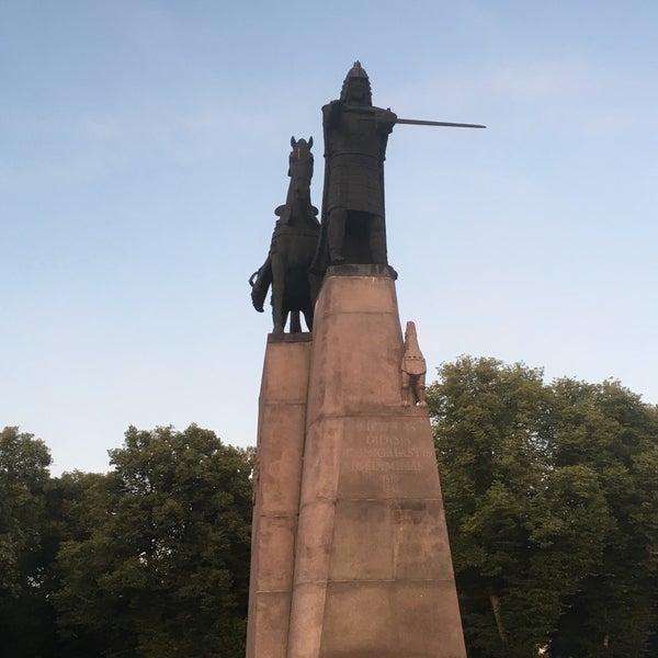 Photo taken at Great Duke Gediminas monument by Andrey K. on 8/9/2018