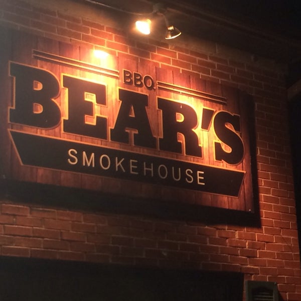 Photo taken at Bear&#39;s Smokehouse Barbecue by Eric P. on 4/4/2014