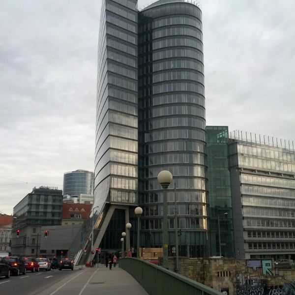 Photo taken at UNIQA Tower by Joseph H. on 4/11/2013