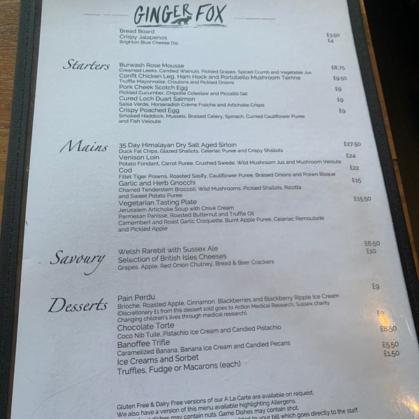 The Ginger Fox Gastropub in Hassocks, West Sussex