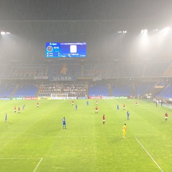 Photo taken at Ulsan Munsu Football Stadium by K N. on 6/26/2019