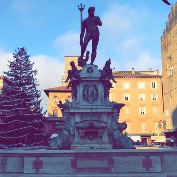 Photo taken at Piazza Maggiore by Daniel D. on 12/28/2015
