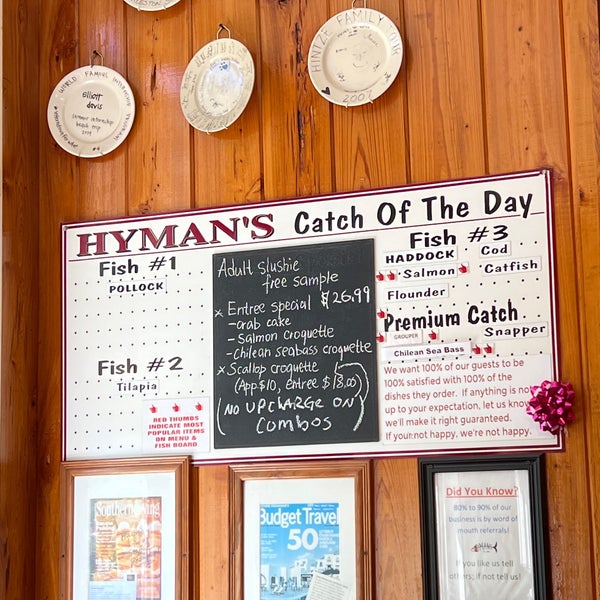 Photo taken at Hyman&#39;s Seafood by Mark S. on 5/17/2022