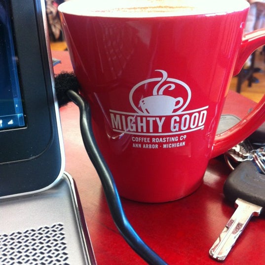Photo taken at Mighty Good Coffee by Ankur S. on 2/13/2013