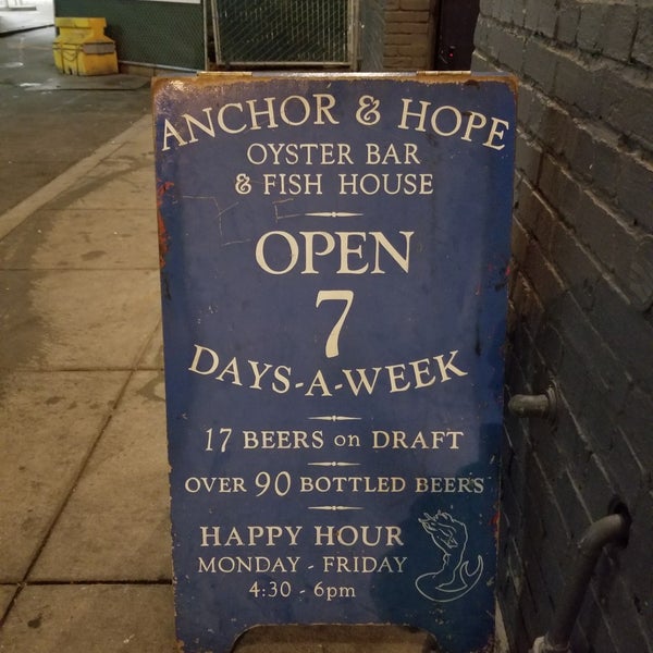 Photo taken at Anchor &amp; Hope by oohgodyeah on 1/16/2018