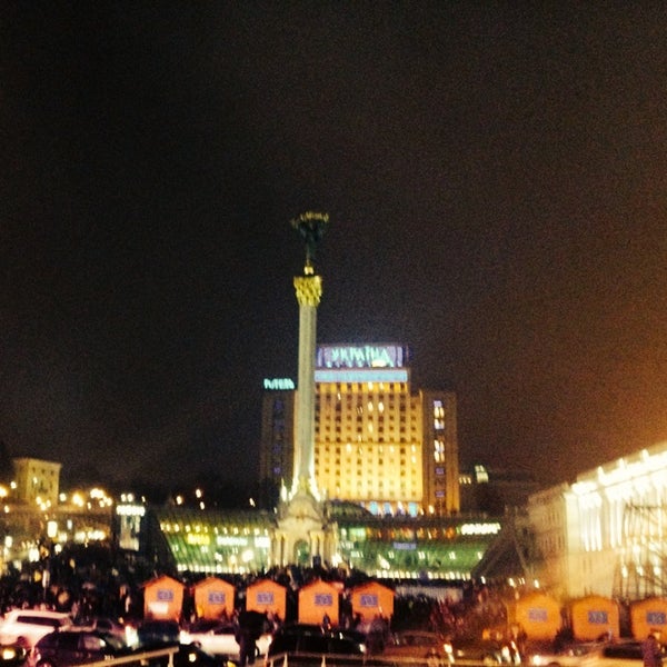 Photo taken at Євромайдан by Natali Q. on 11/22/2013