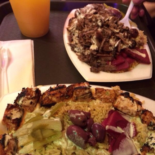 Photo taken at Mamoun&#39;s Falafel by Da r. on 2/17/2014