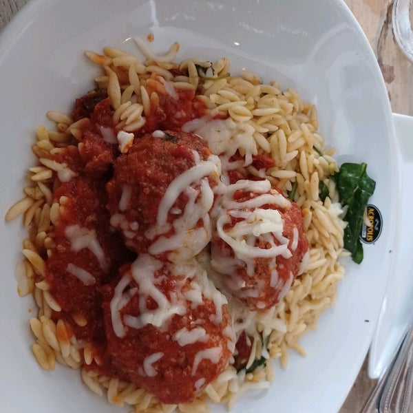 Greek Meatballs with Orzo Pasta was very good. Service was excellent at lunch time.