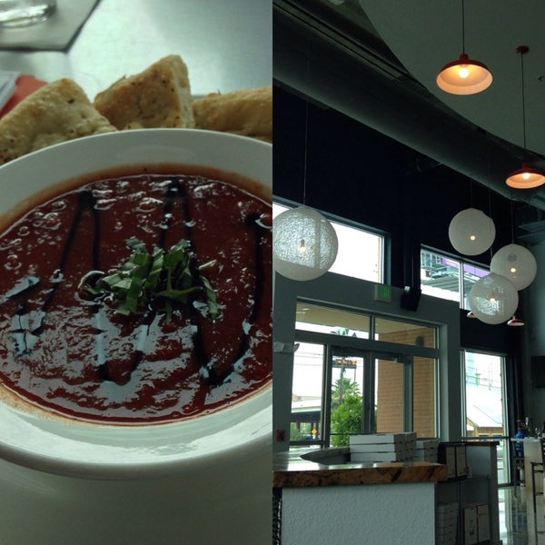 Get the Four Seasons or the All Meats.  Can't go wrong with soups and apps. Don't forget your latte.