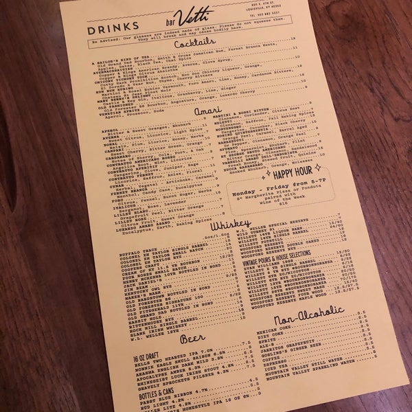 Bar Vetti Old Louisville 0 tips